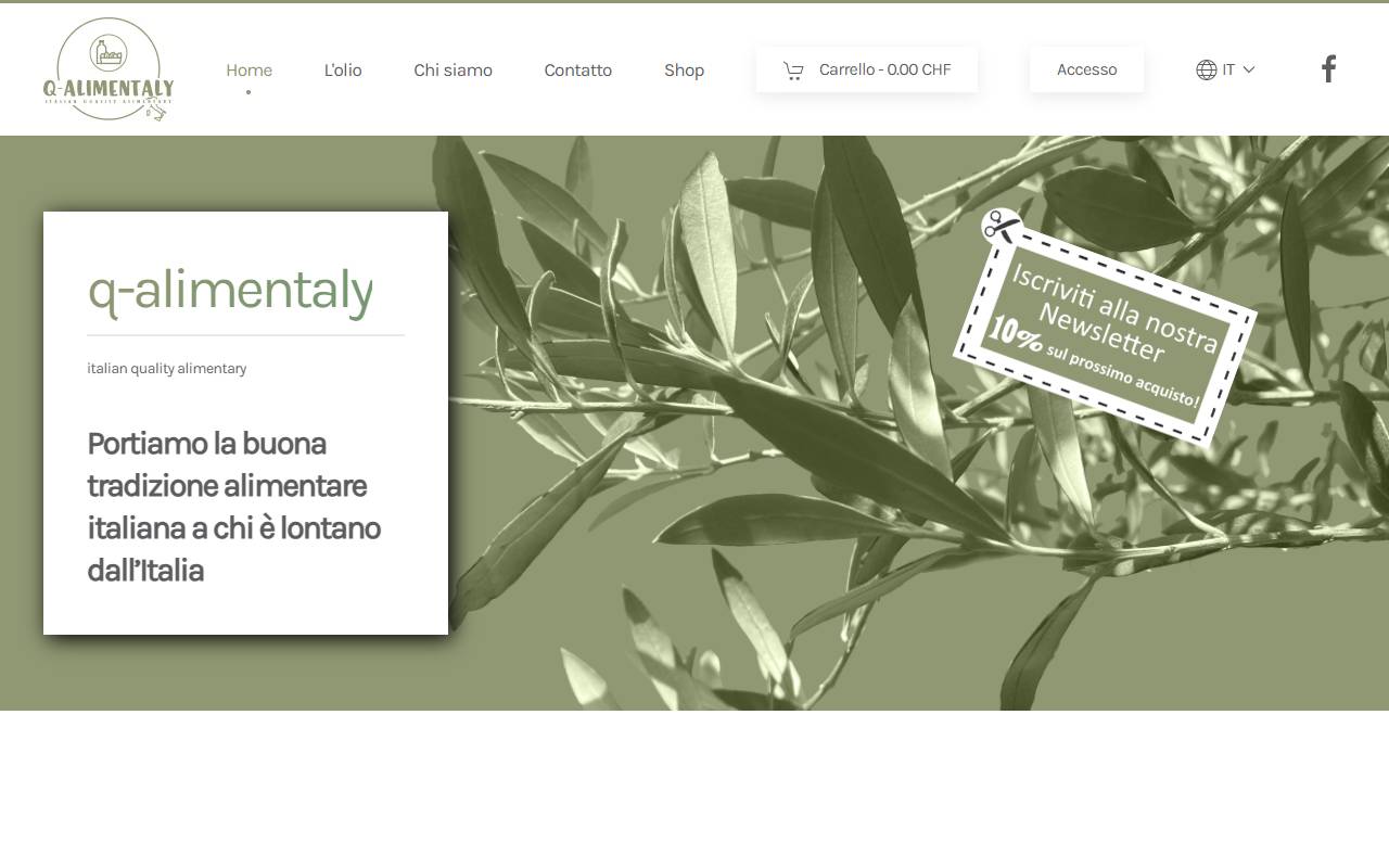 Anteprima del sito: q-alimentaly Sagl