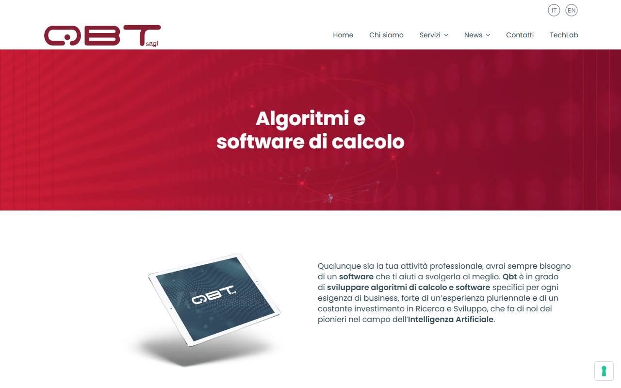Anteprima del sito: QBT SAGL