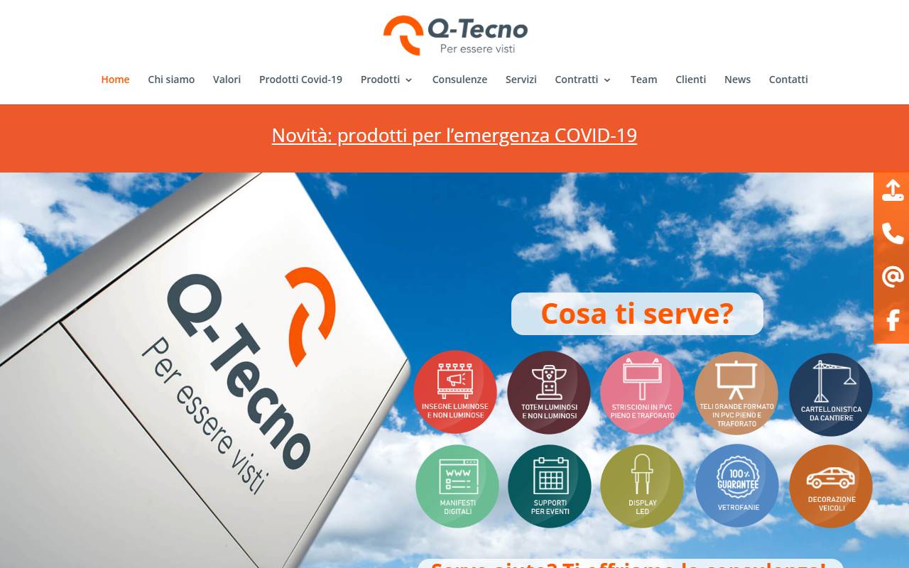 Anteprima del sito: Q-Tecno SA