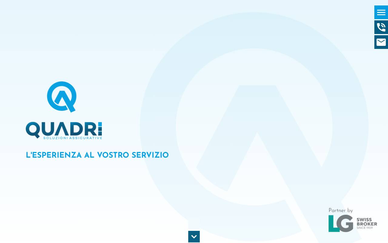 Anteprima del sito: Quadri Assicurazioni SA, succursale di Lugano