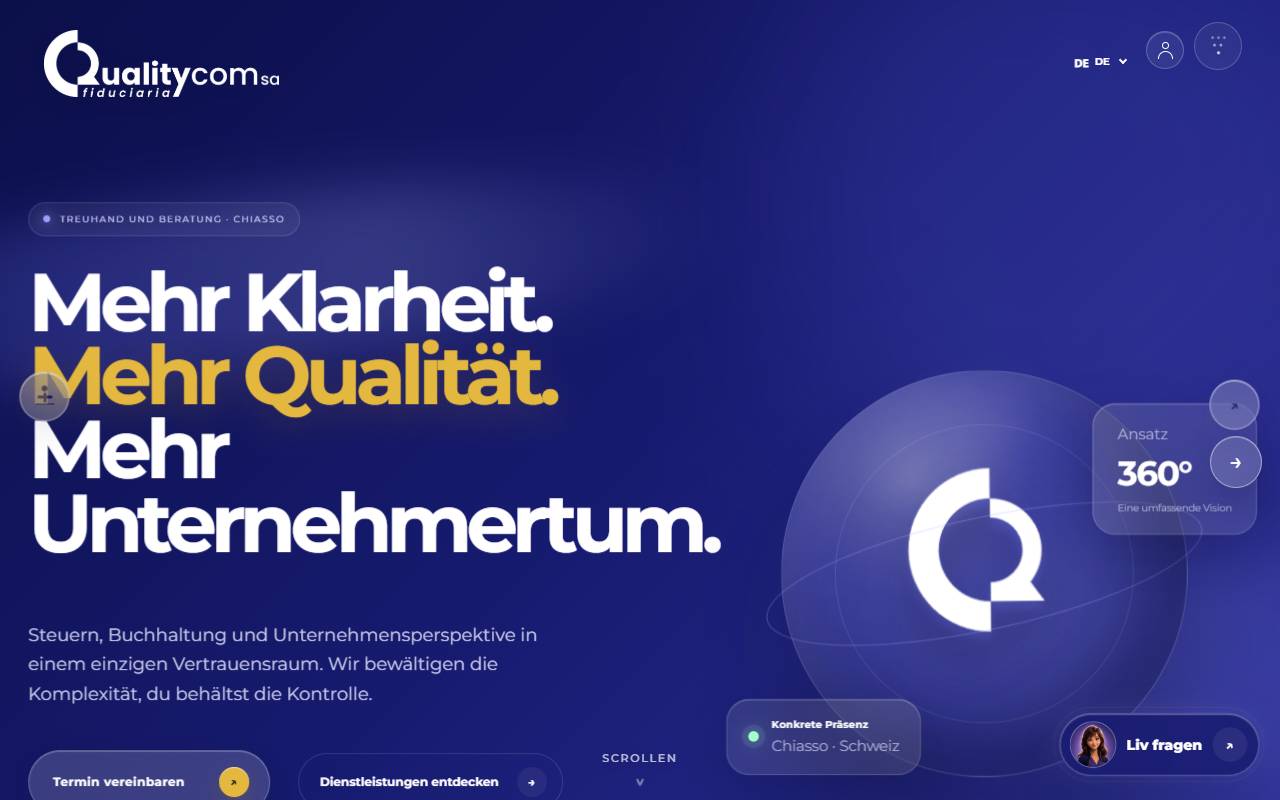Anteprima del sito: Qualitycom SA