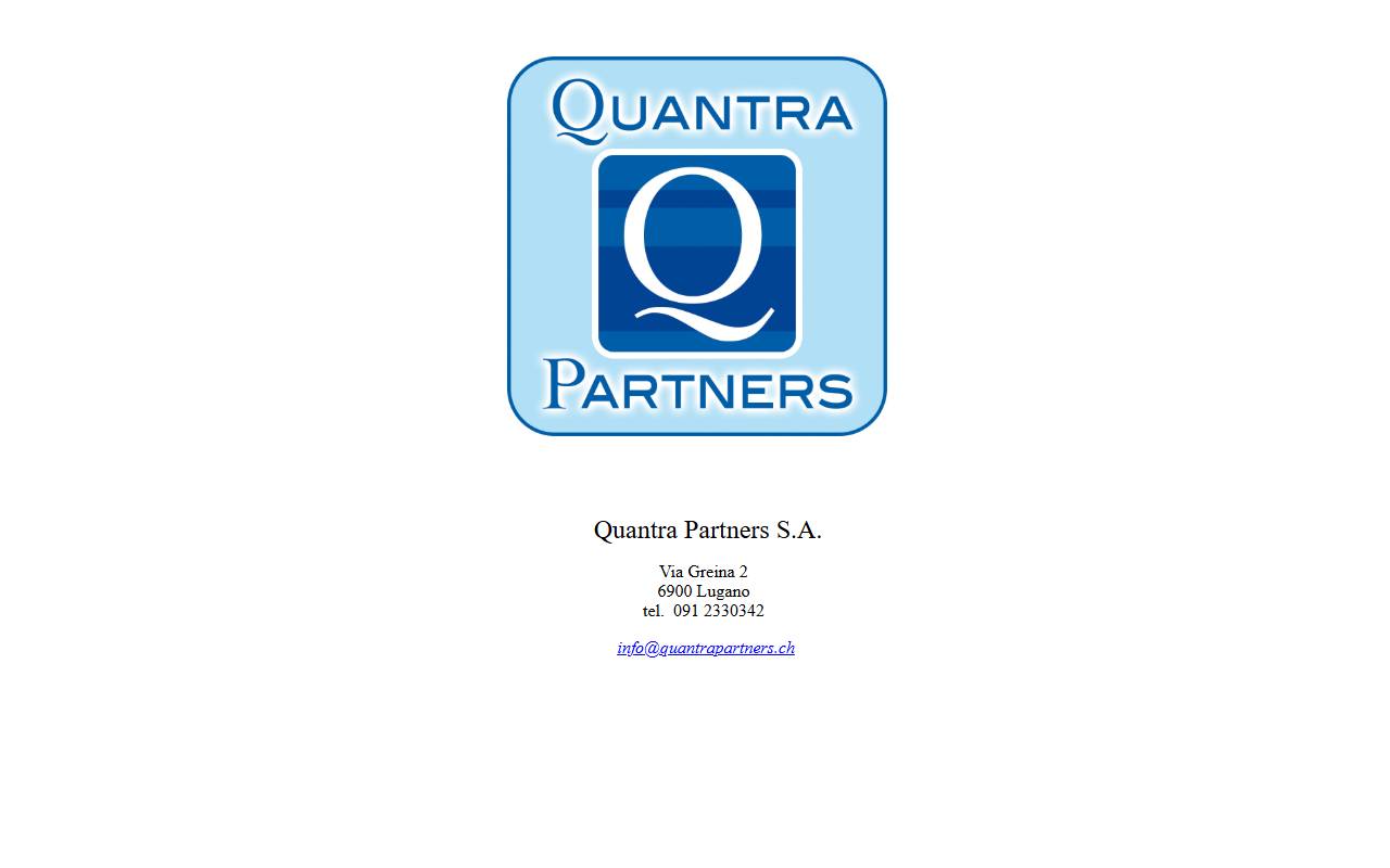 Anteprima del sito: Quantra Partners SA