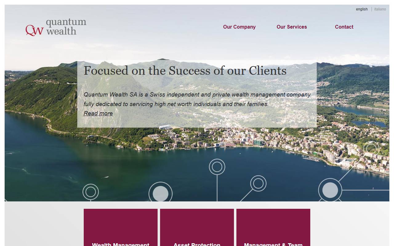 Anteprima del sito: Quantum Wealth SA