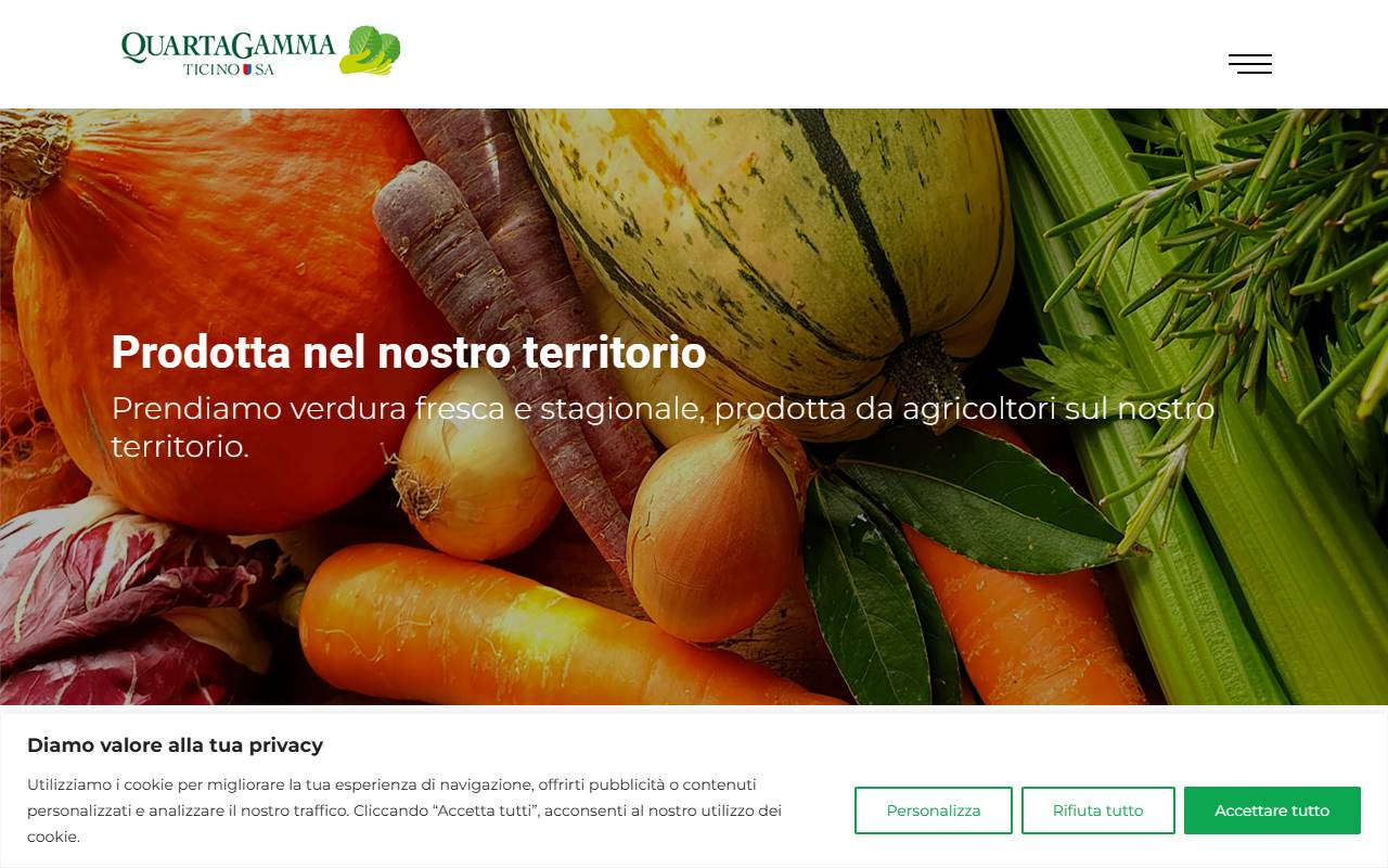 Anteprima del sito: QUARTA GAMMA TICINO SA