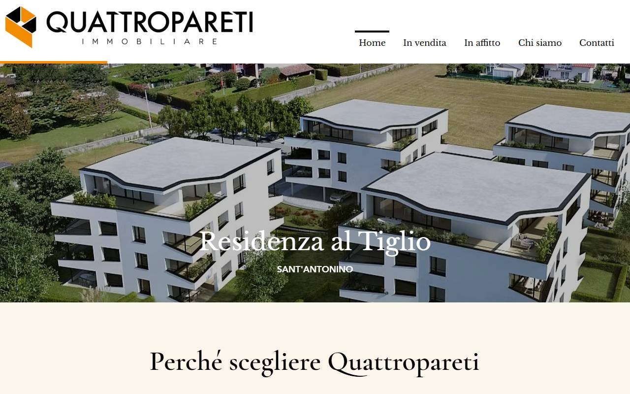 Anteprima del sito: QUATTROPARETI SA