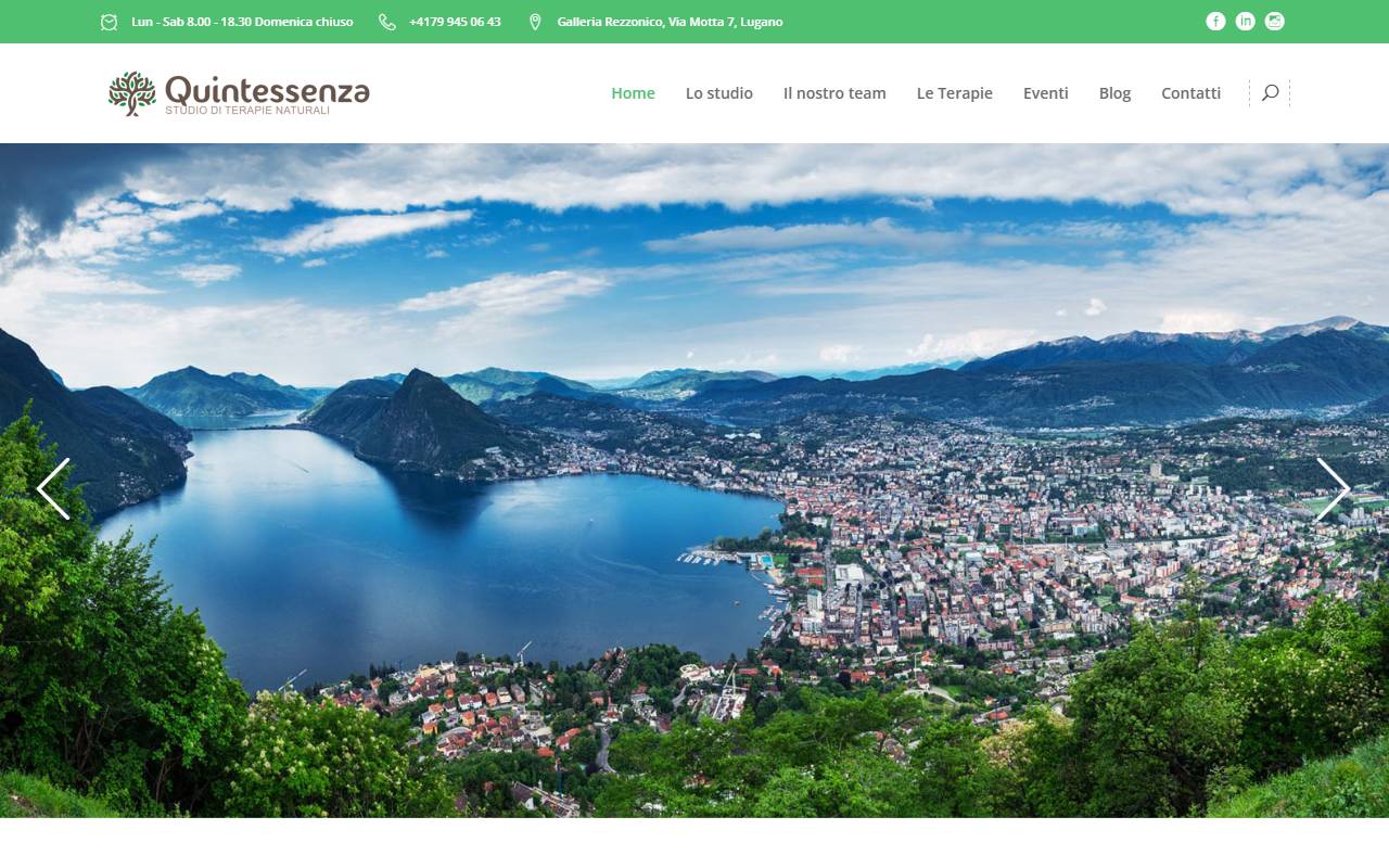 Anteprima del sito: Quintessenza di Paride Zanetti