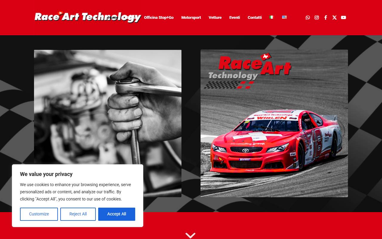 Anteprima del sito: Race Art Technology SA