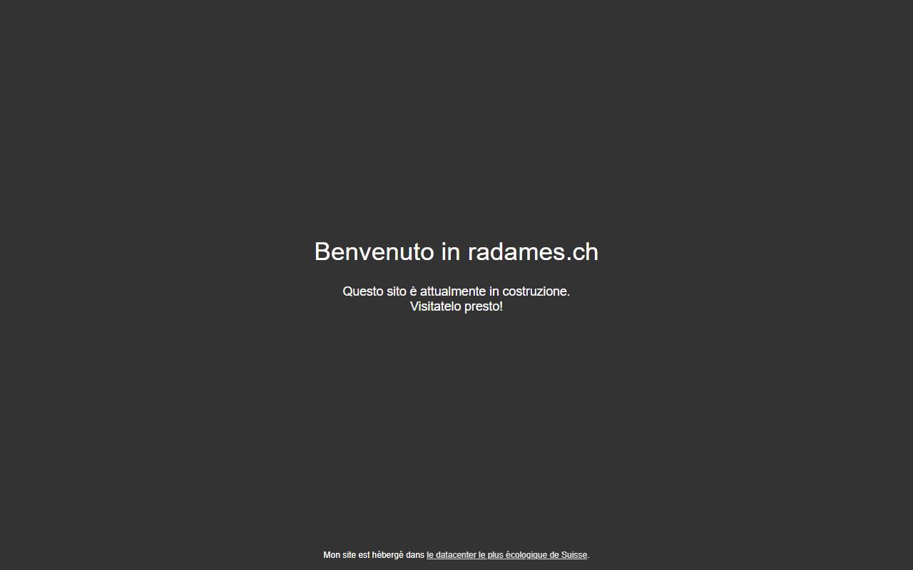 Anteprima del sito: RADAMES Enjoy Living Out Sagl