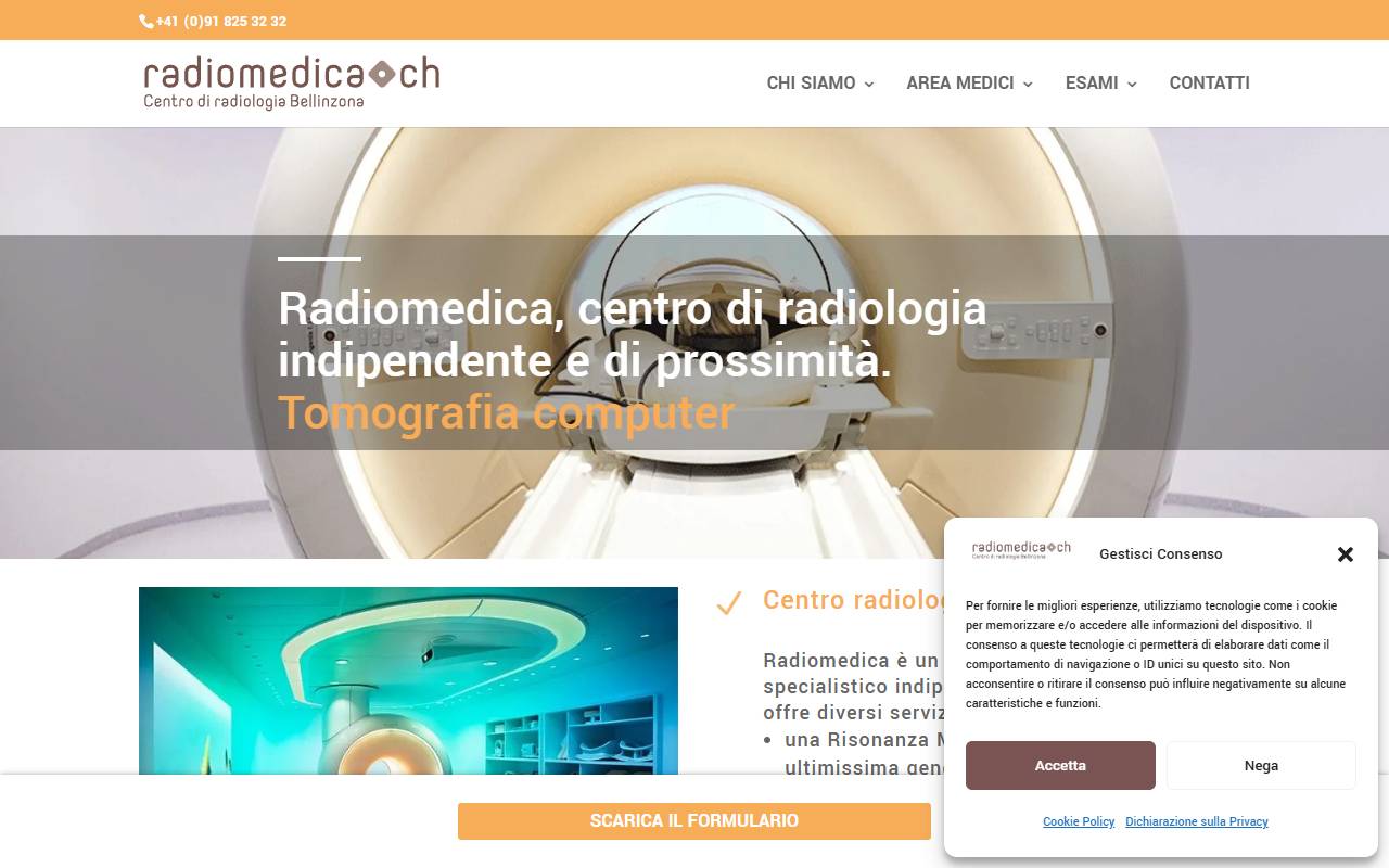 Anteprima del sito: Radiomedica SA