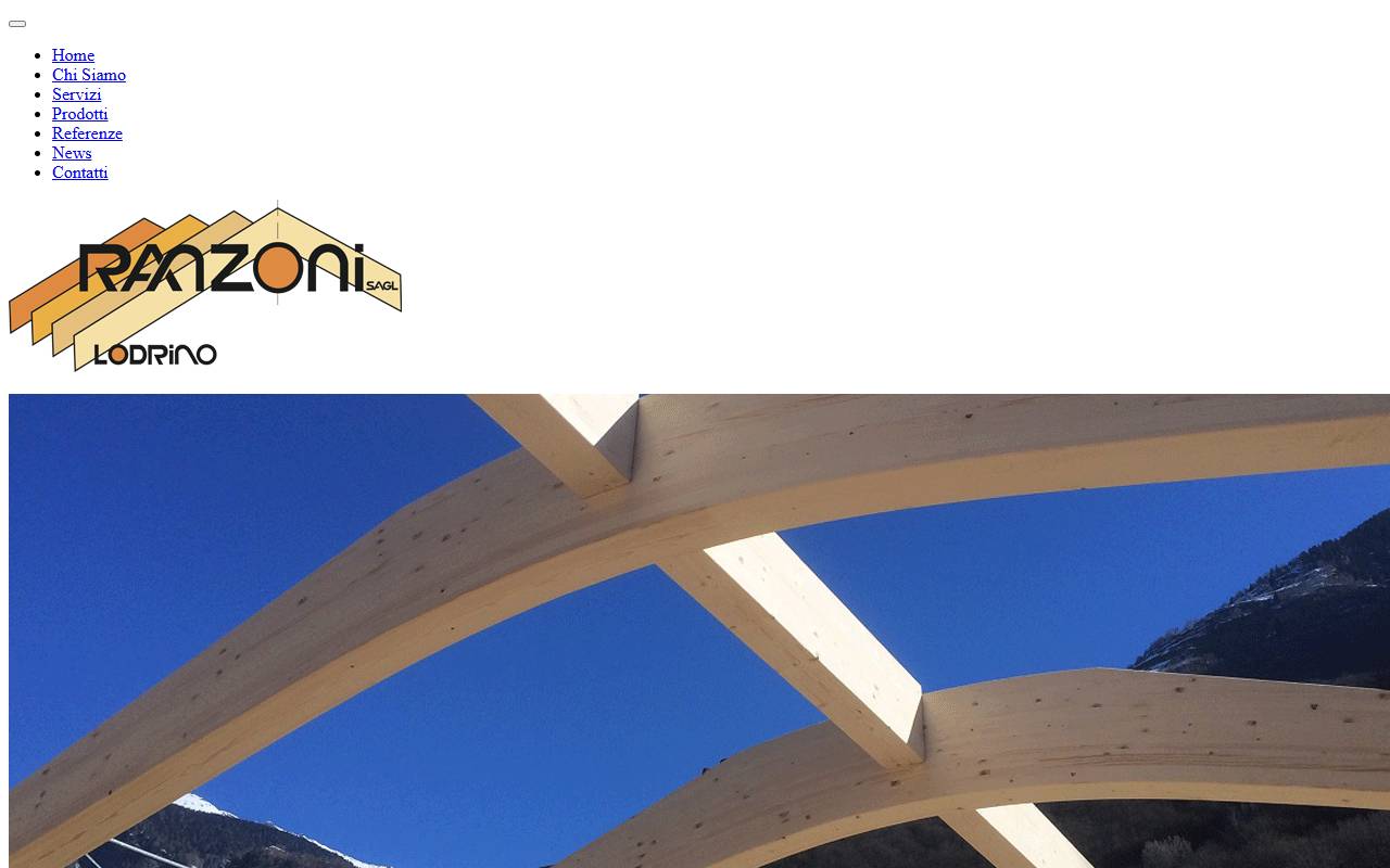 Anteprima del sito: Ranzoni Carpenteria Sagl