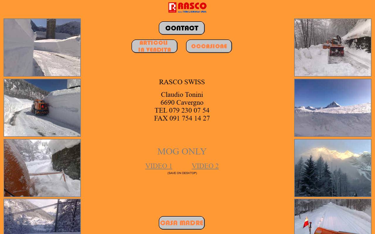 Anteprima del sito: RASCOSWISS di Claudio Tonini