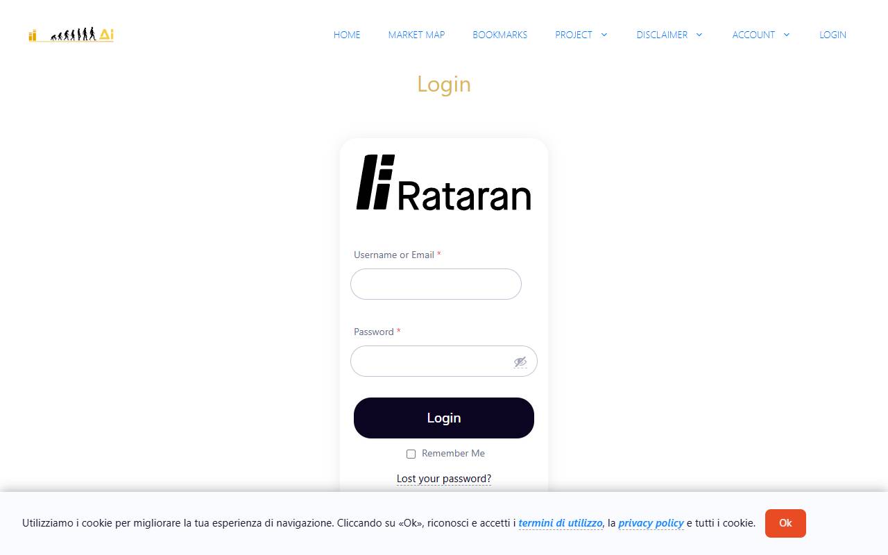 Anteprima del sito: Rataran.com SA