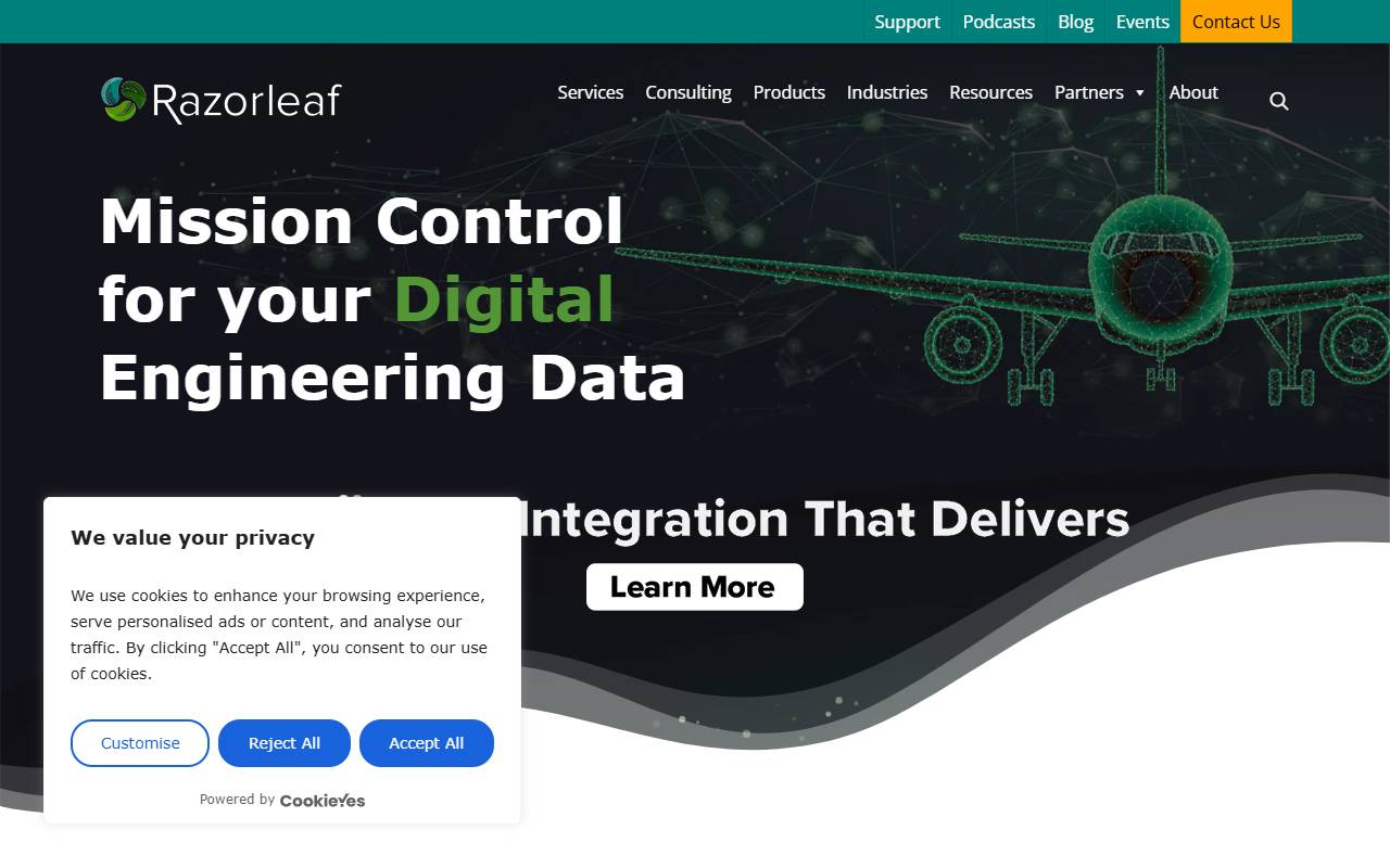 Anteprima del sito: Razorleaf GmbH