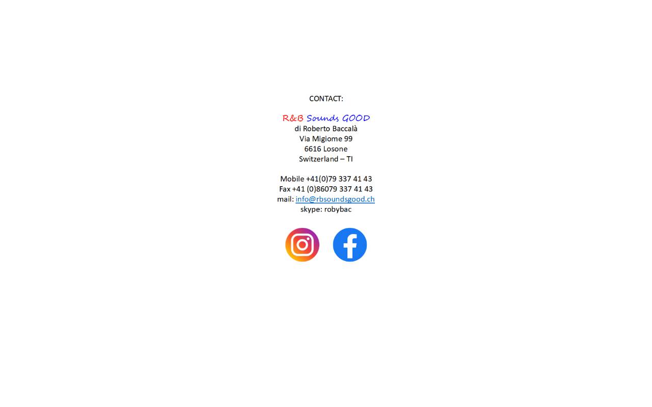 Anteprima del sito: R&B Sounds GOOD di Roberto Baccalà