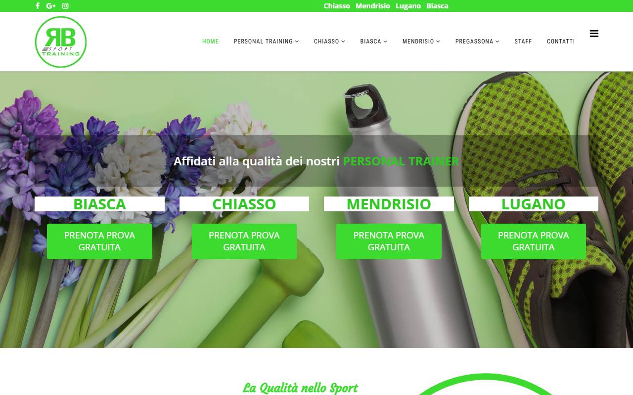 Anteprima del sito: RB Training Sagl