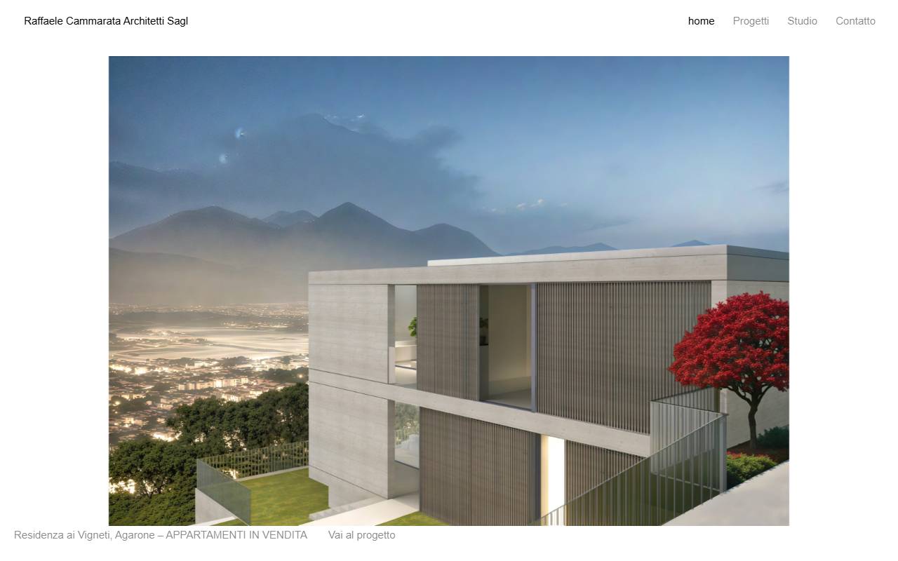 Anteprima del sito: RAFFAELE CAMMARATA ARCHITETTO