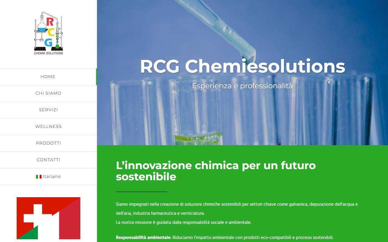 Anteprima del sito: RCG Chemiesolutions Sagl