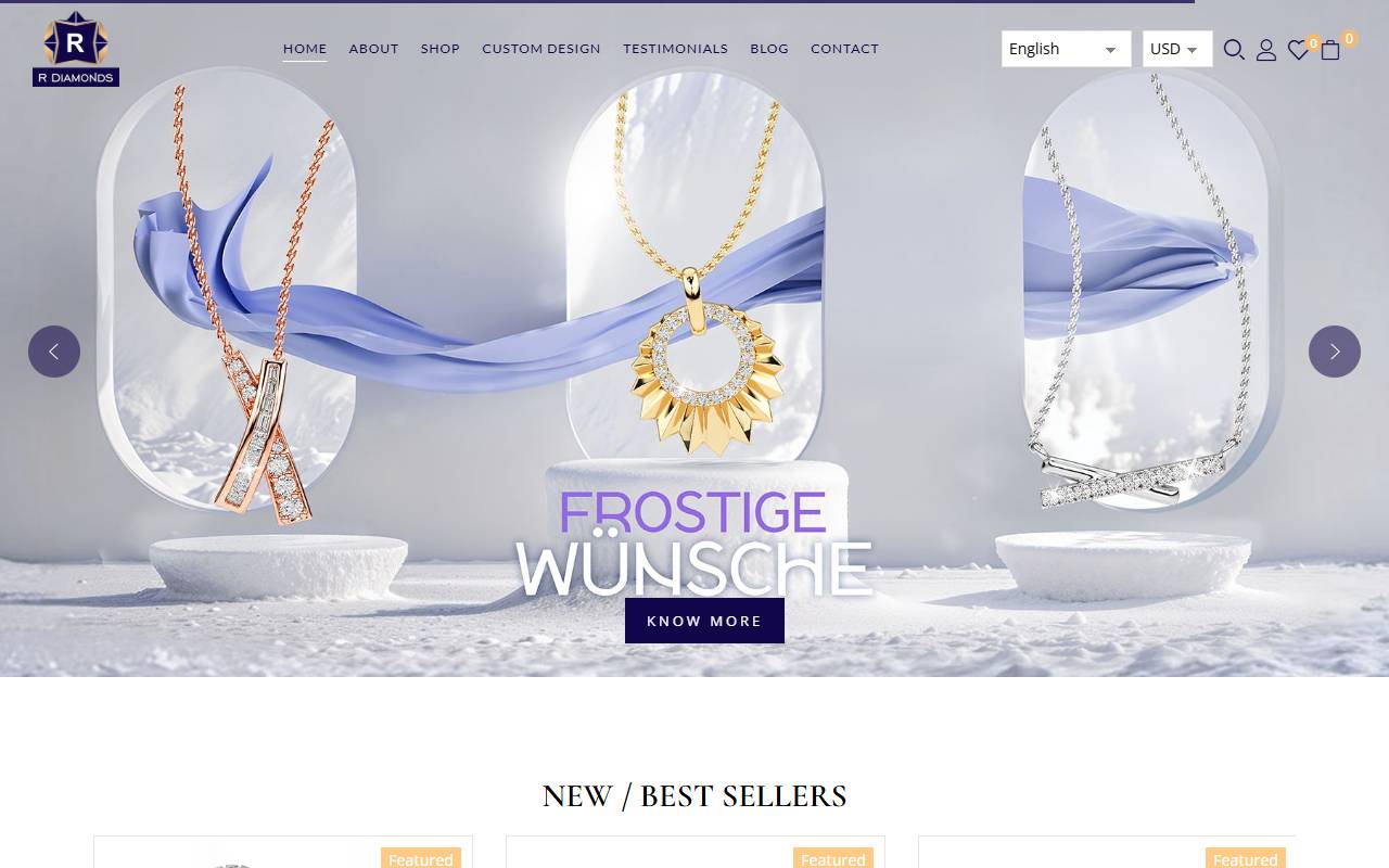 Anteprima del sito: R Diamonds GmbH