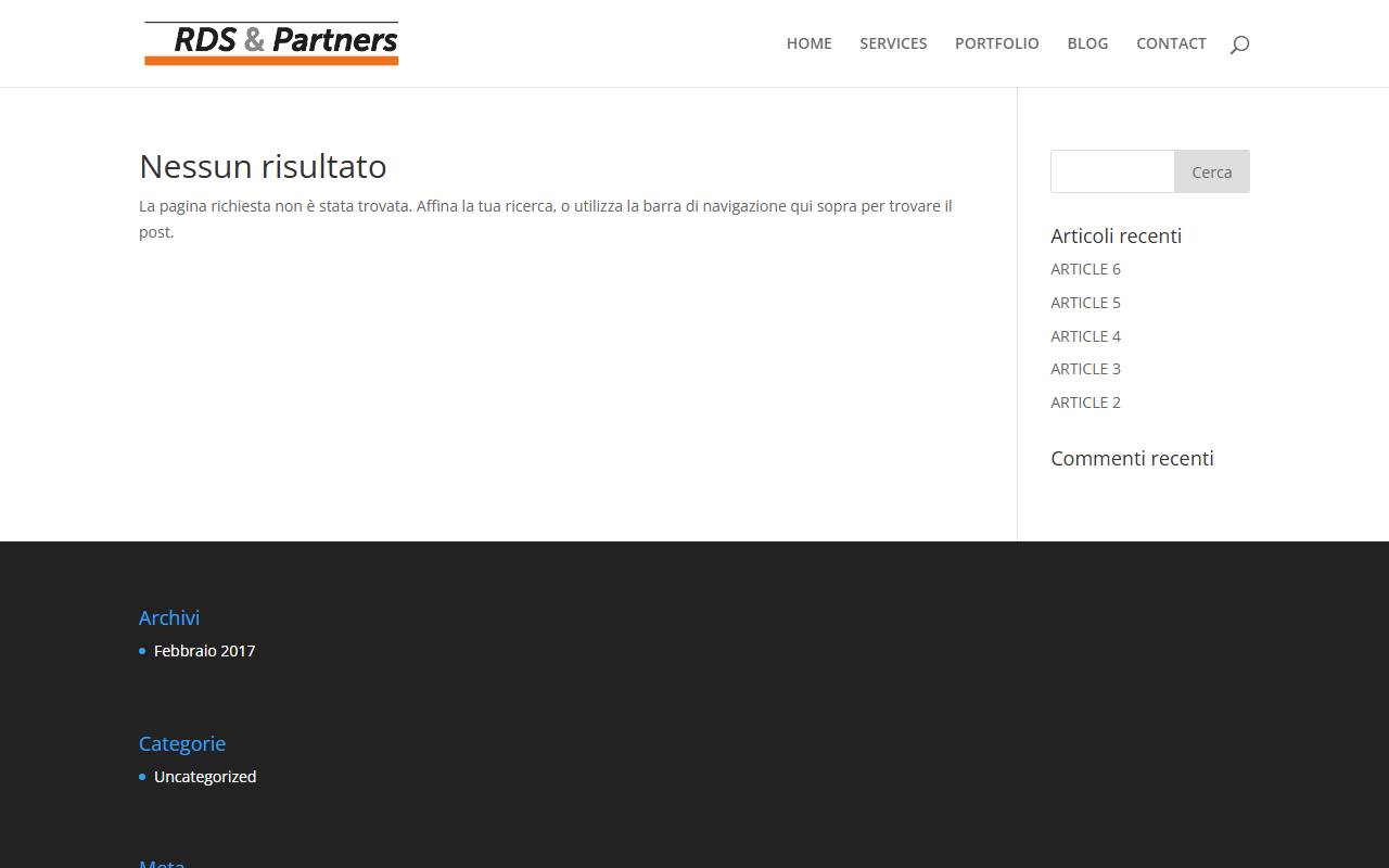 Anteprima del sito: RDS & PARTNERS SAGL