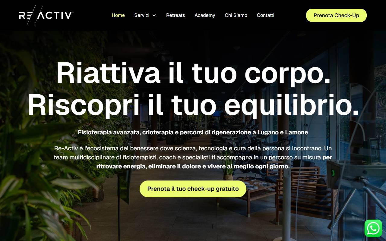 Anteprima del sito: Reactiv Sagl