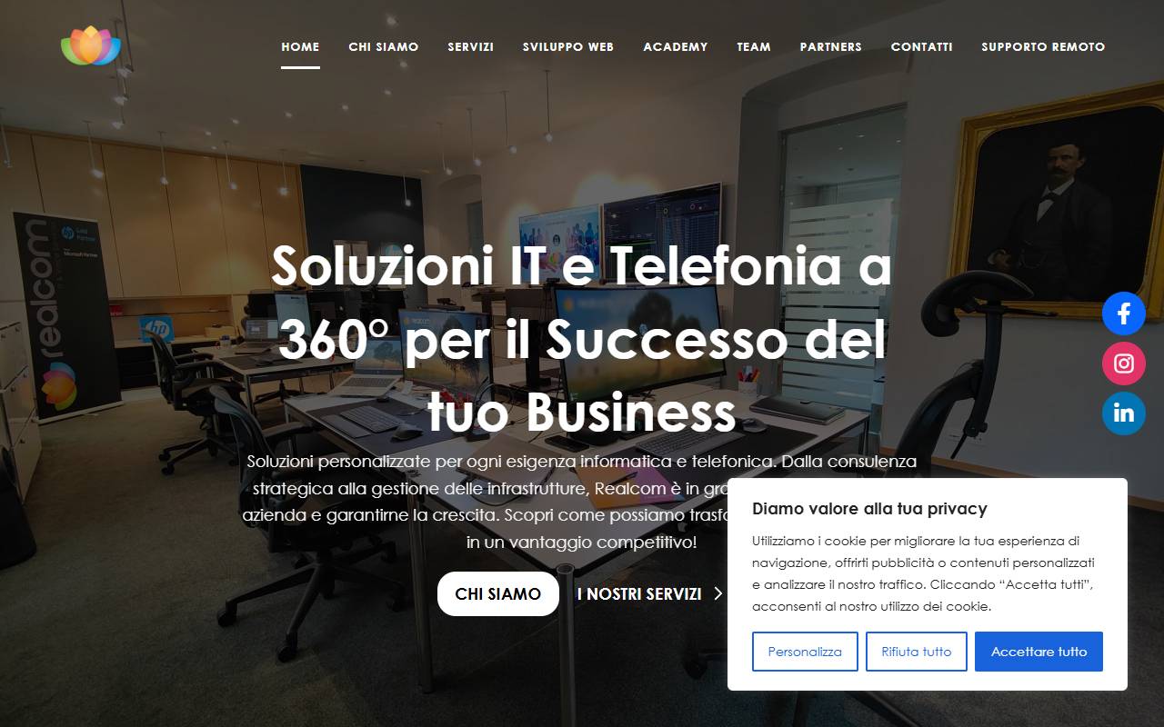 Anteprima del sito: Realcom.ch GmbH