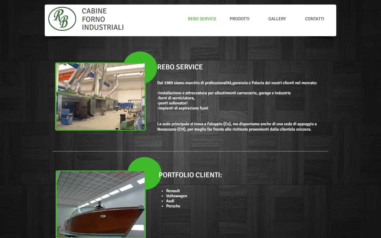 Anteprima del sito: REBO SERVICE S.R.L., Faloppio, Succursale di Novazzano