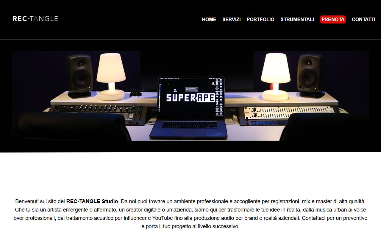 Anteprima del sito: REC-TANGLE Studio Sagl