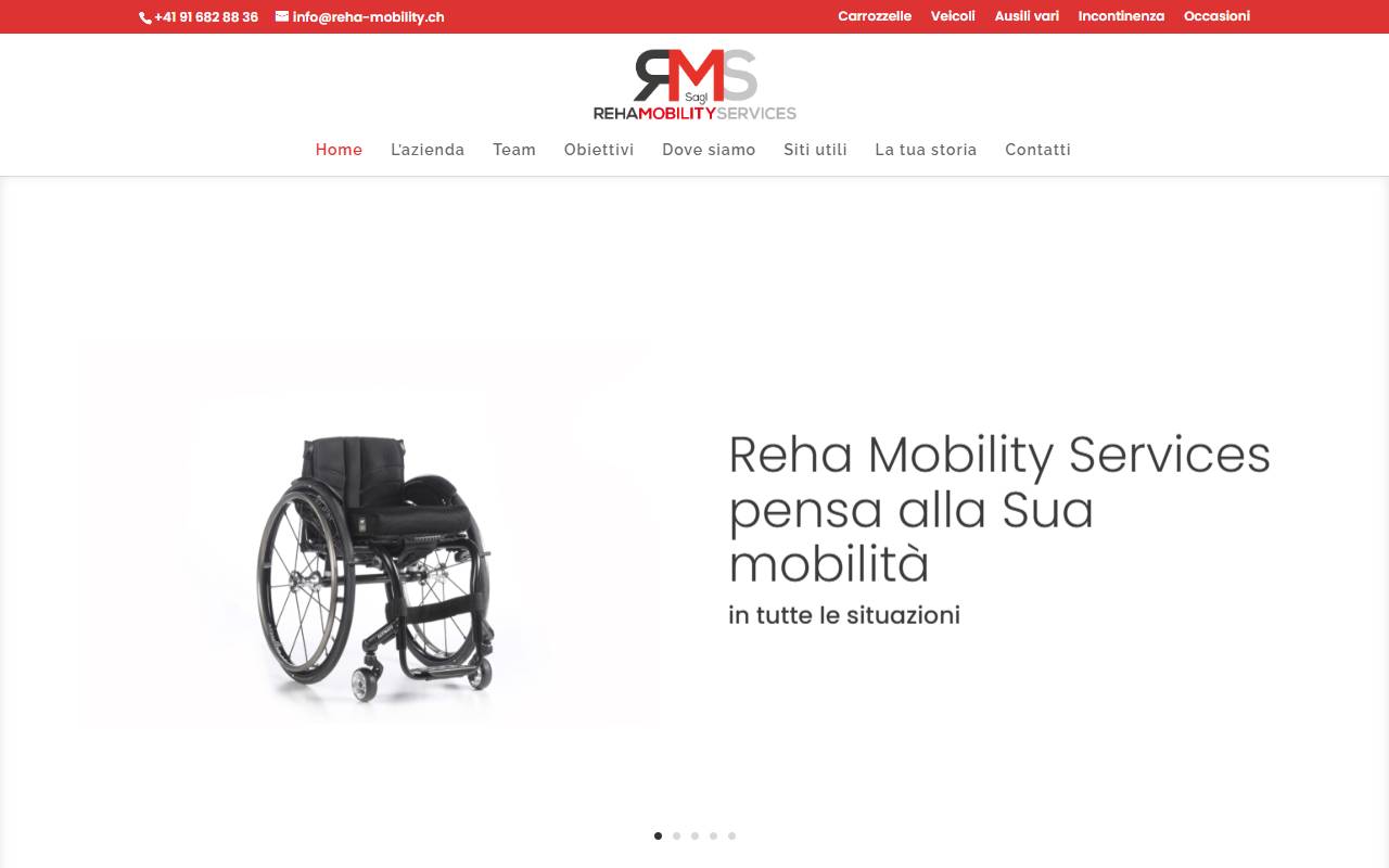 Anteprima del sito: RMS Reha Mobility Services SAGL
