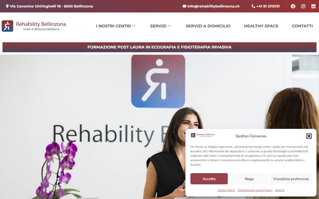Anteprima del sito: Rehability Bellinzona Sagl