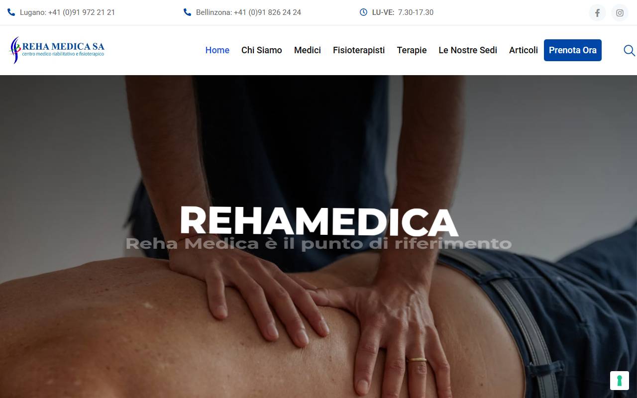 Anteprima del sito: REHA MEDICA SA