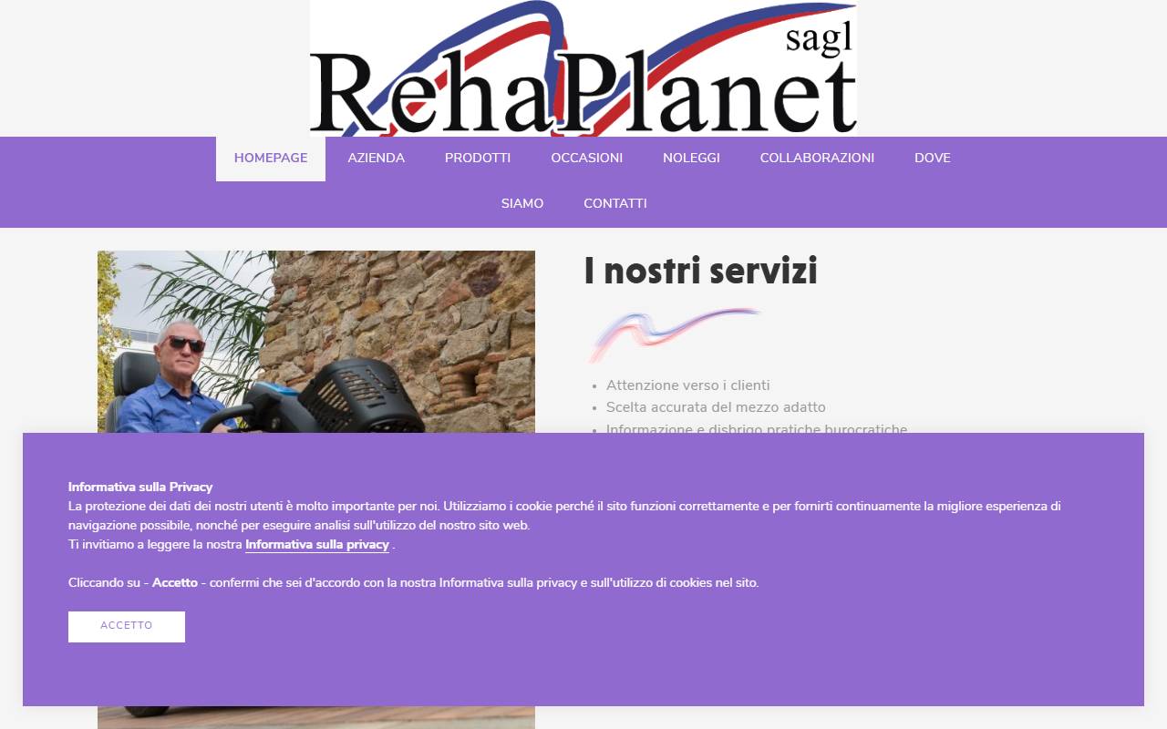 Anteprima del sito: RehaPlanet SNC di Lorenza Algisi e Giorgio Manni