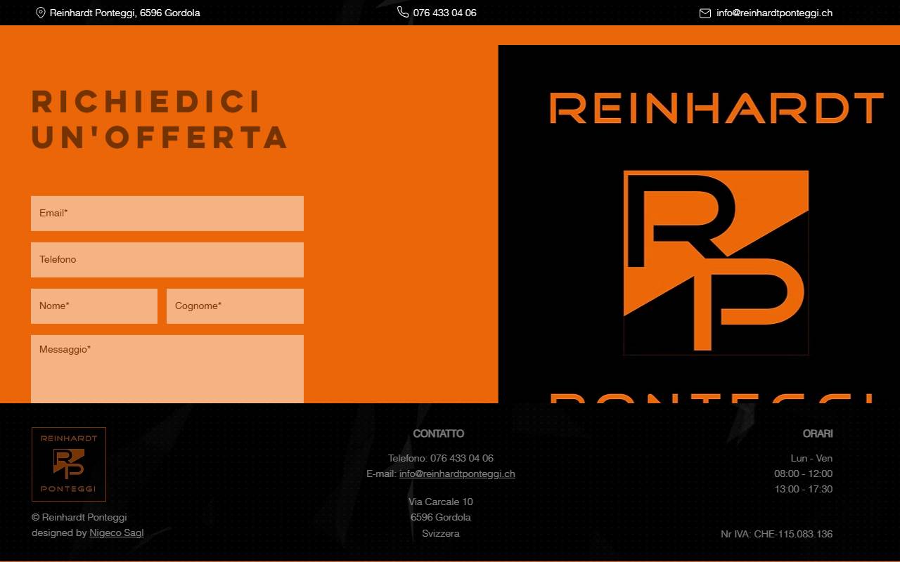 Anteprima del sito: Reinhardt Ponteggi