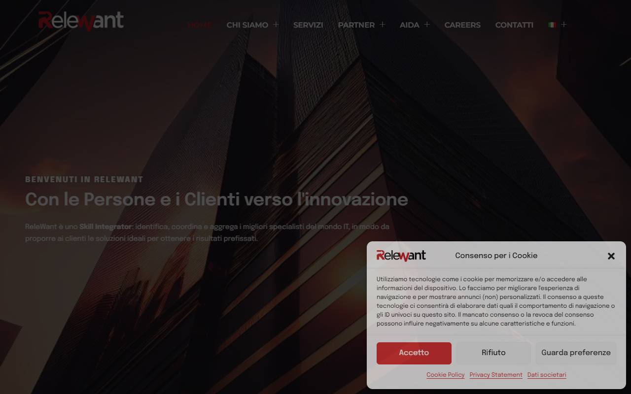 Anteprima del sito: ReleWant Ricerca & Selezione Sagl