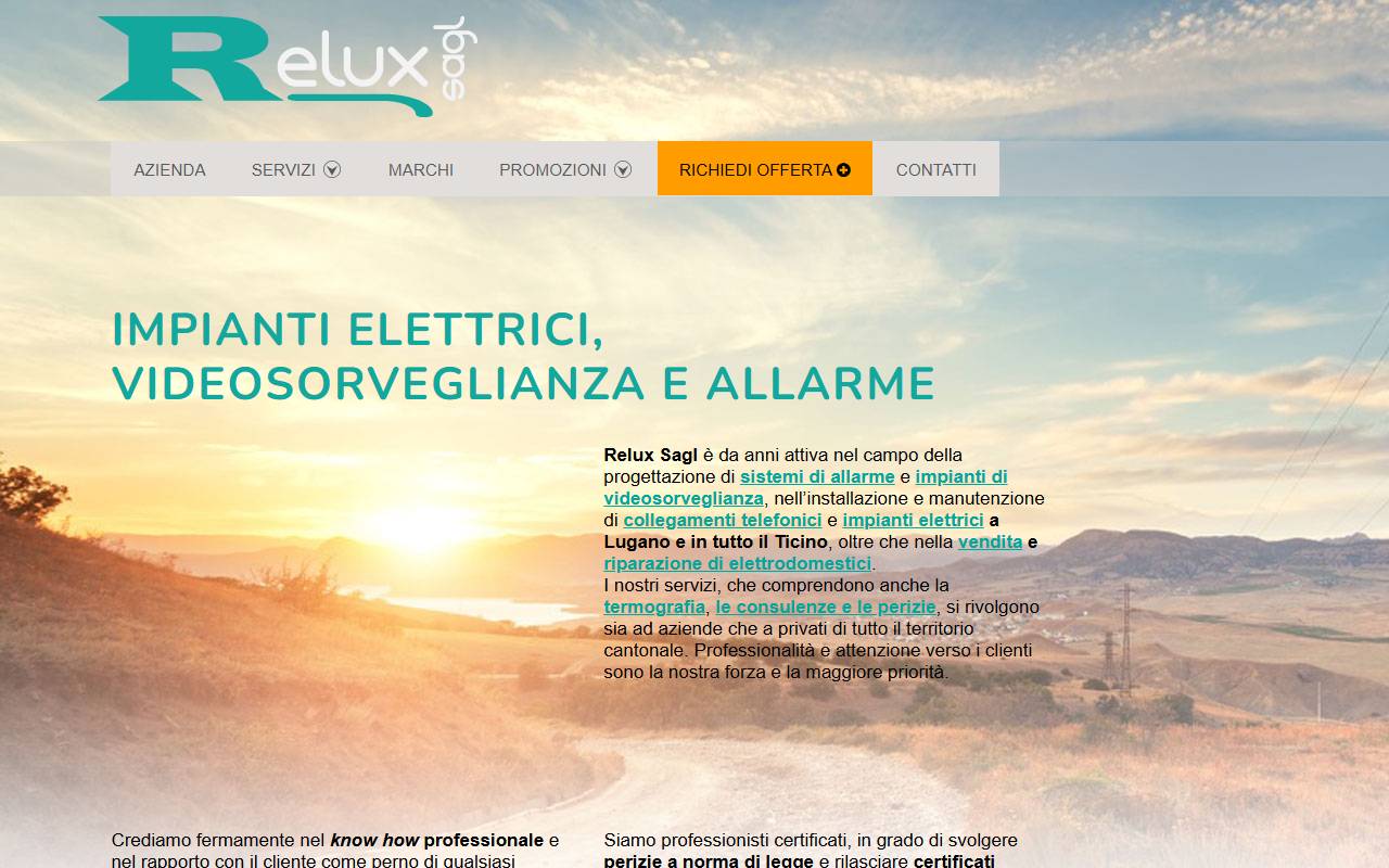 Anteprima del sito: Relux Sagl