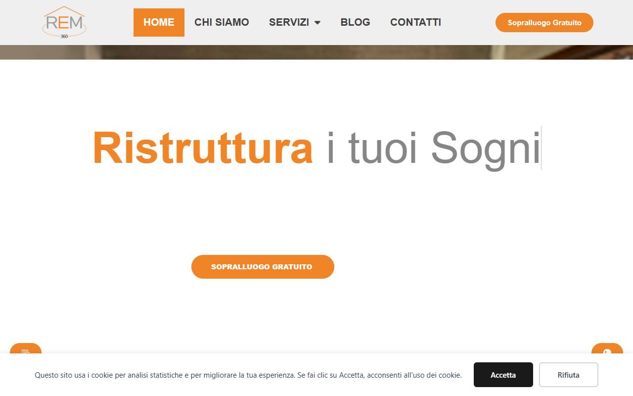Anteprima del sito: REM360 Sagl