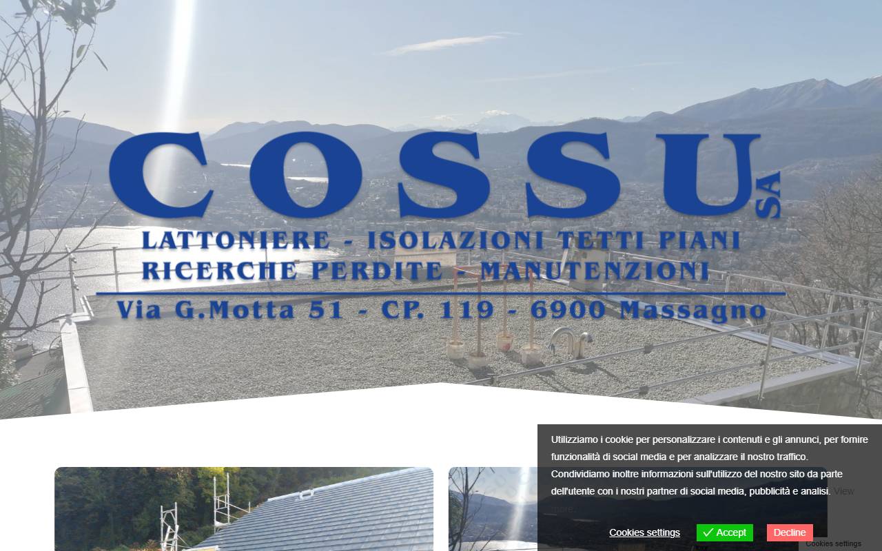 Anteprima del sito: Cossu lattoniere SA