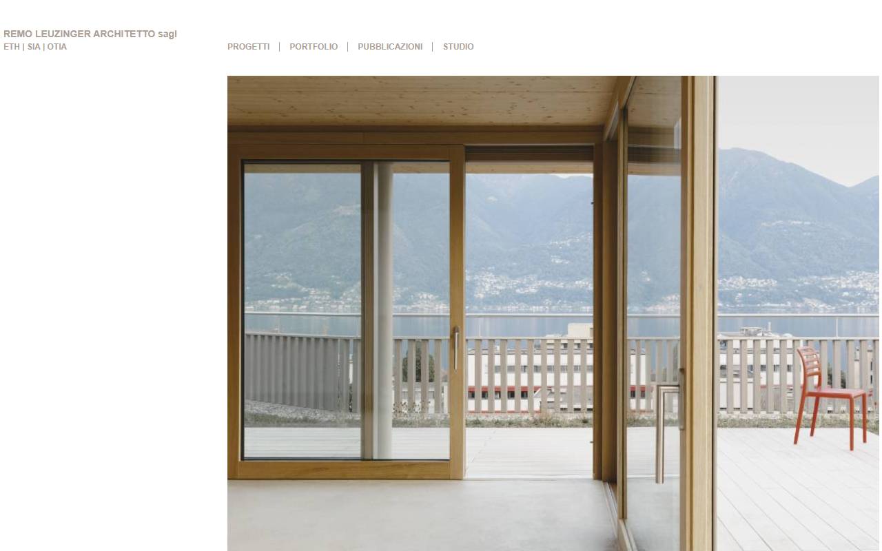 Anteprima del sito: REMO LEUZINGER ARCHITETTO sagl