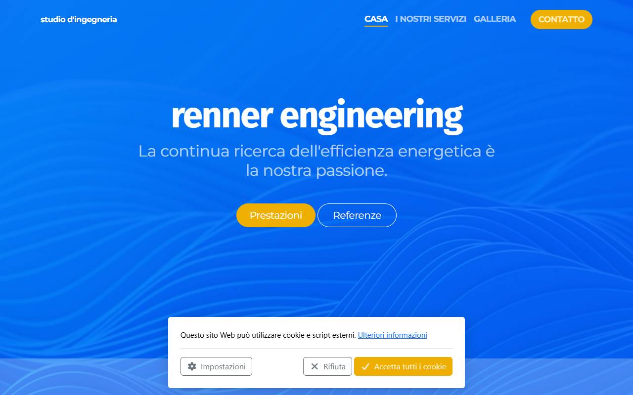 Anteprima del sito: renner engineering Sagl