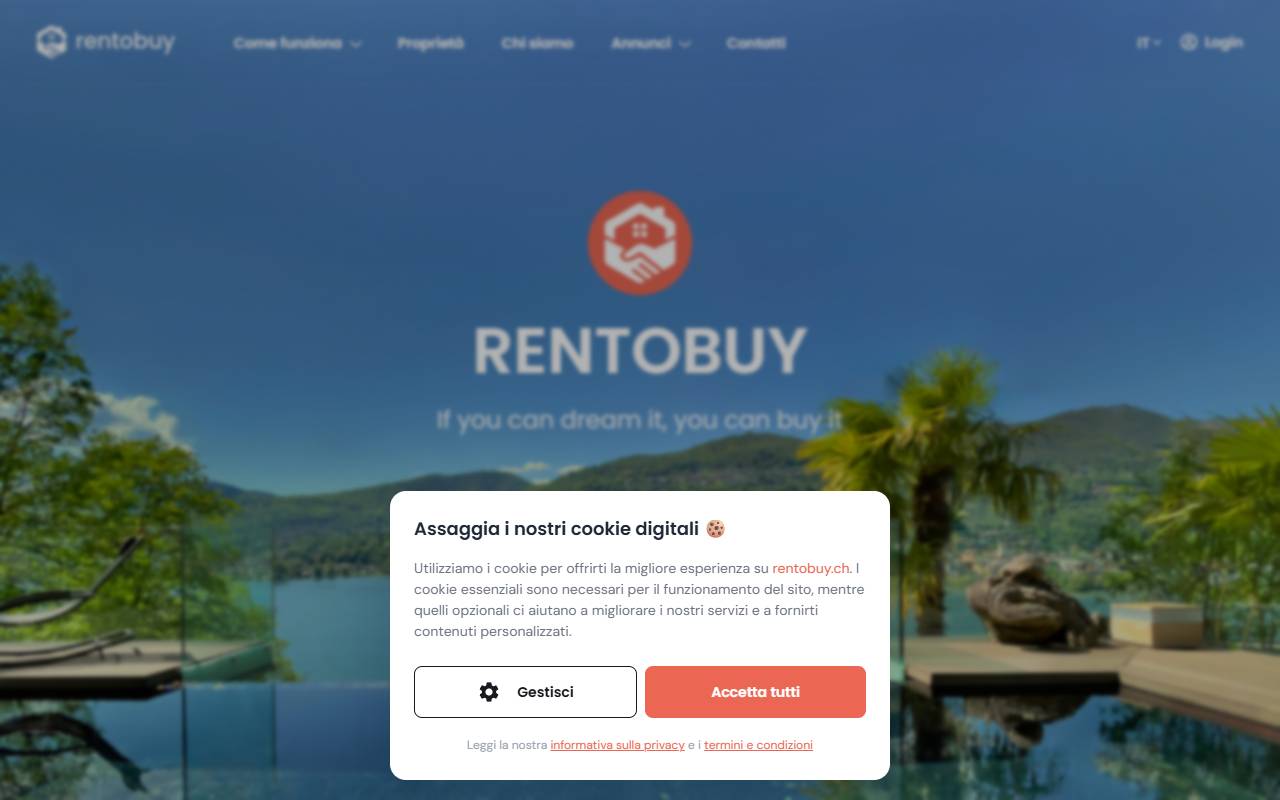 Anteprima del sito: Rentobuy.ch Sagl
