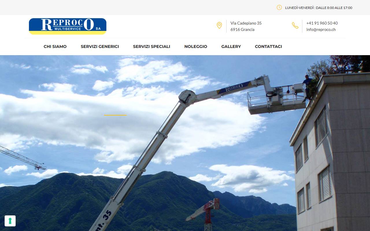 Anteprima del sito: Reproco SA