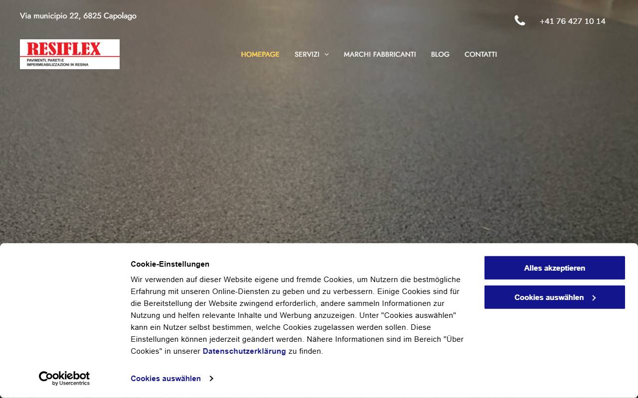 Anteprima del sito: RESIFLEX di Vassalli Daniele