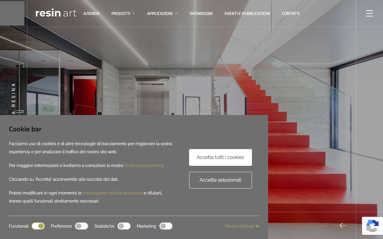 Anteprima del sito: RESINART SAGL