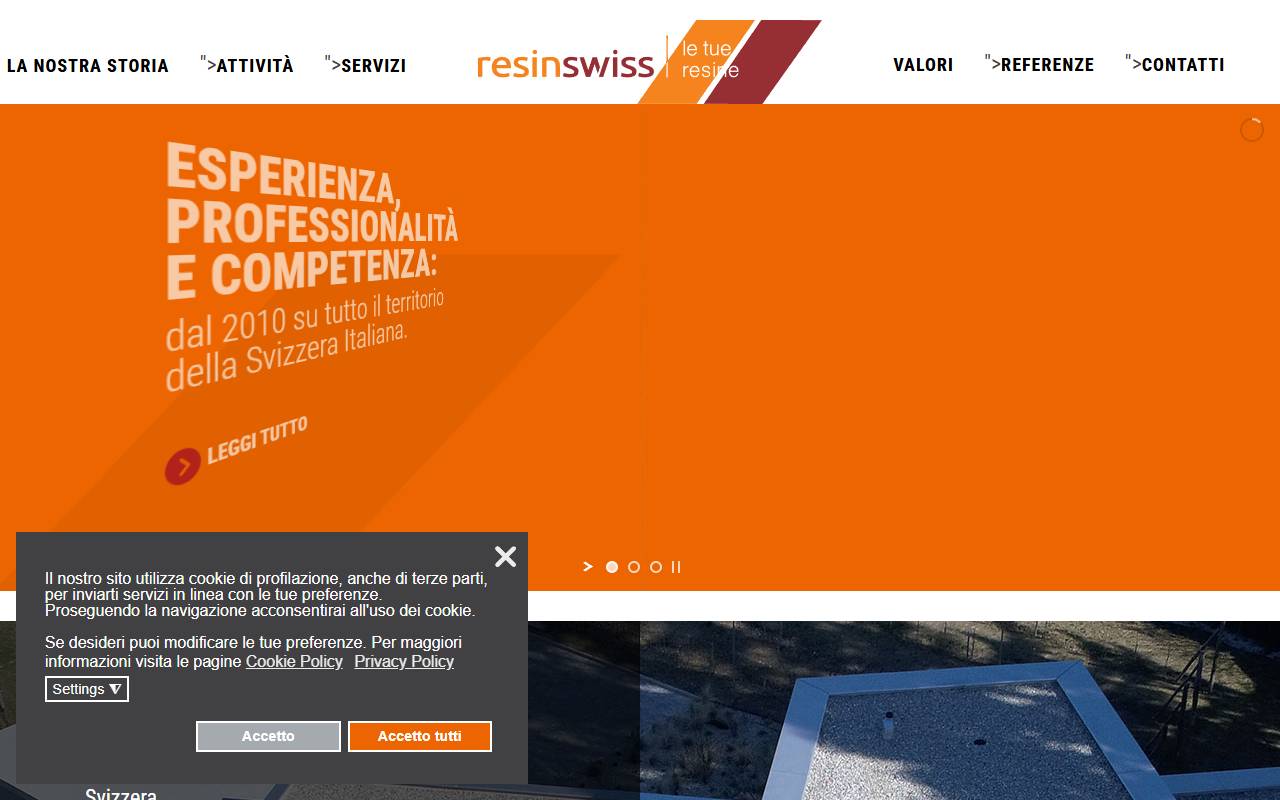 Anteprima del sito: Resinswiss SA