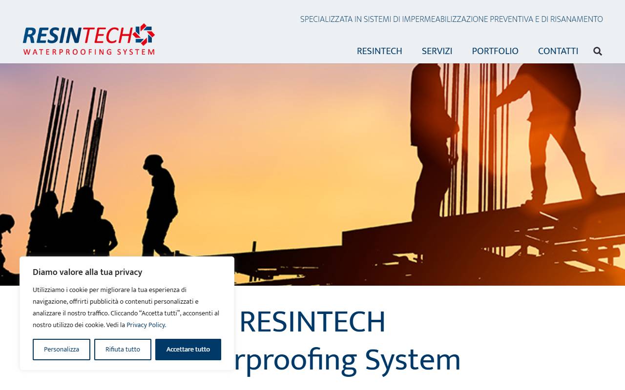 Anteprima del sito: RESINTECH SA
