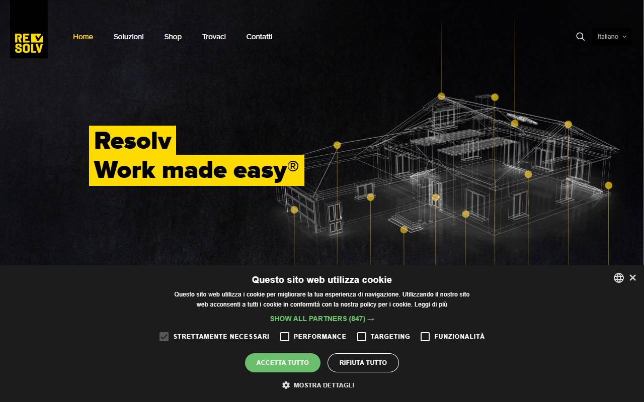 Anteprima del sito: Resolv SA