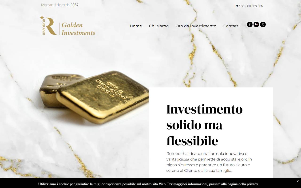 Anteprima del sito: RESONOR SA
