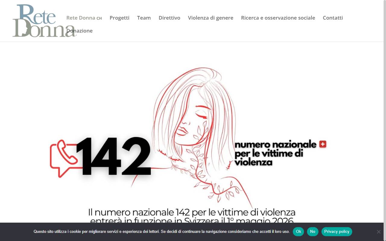 Anteprima del sito: RETE DONNA SVIZZERA
