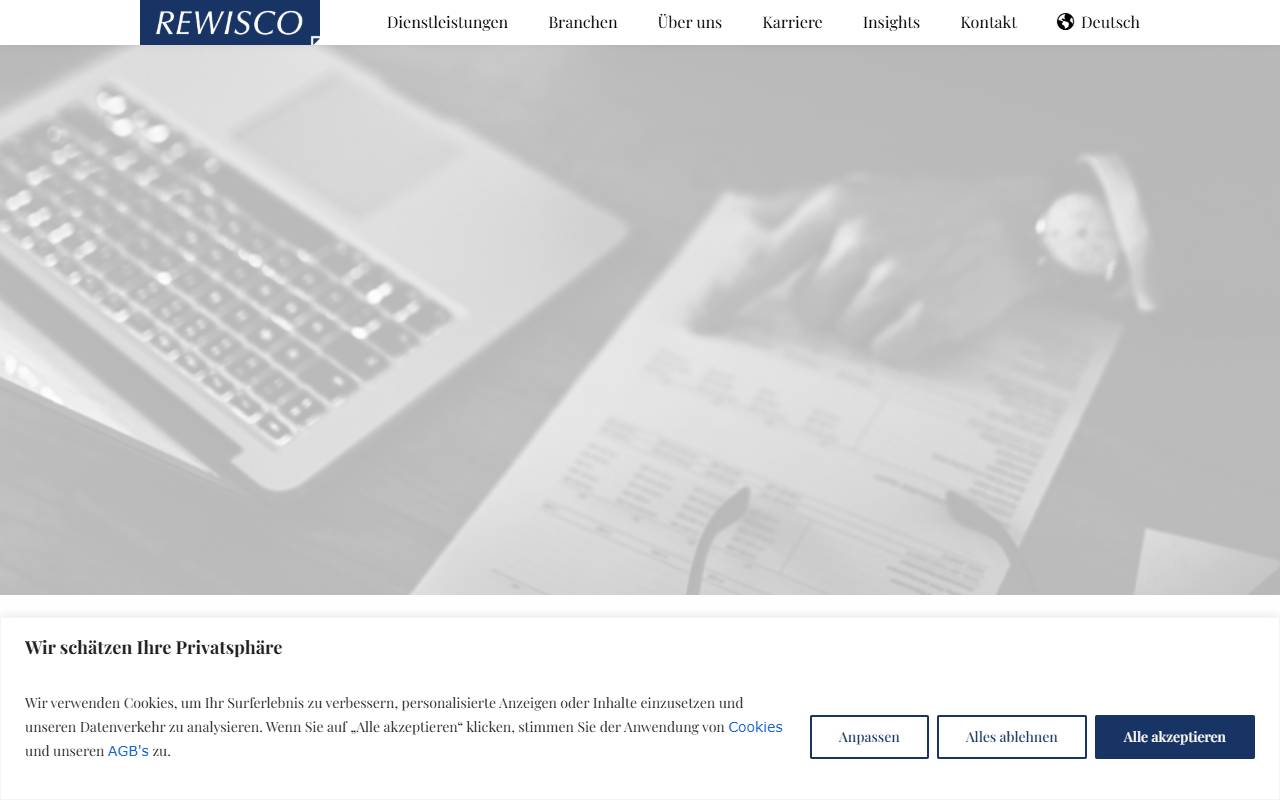 Anteprima del sito: REWISCO AG
