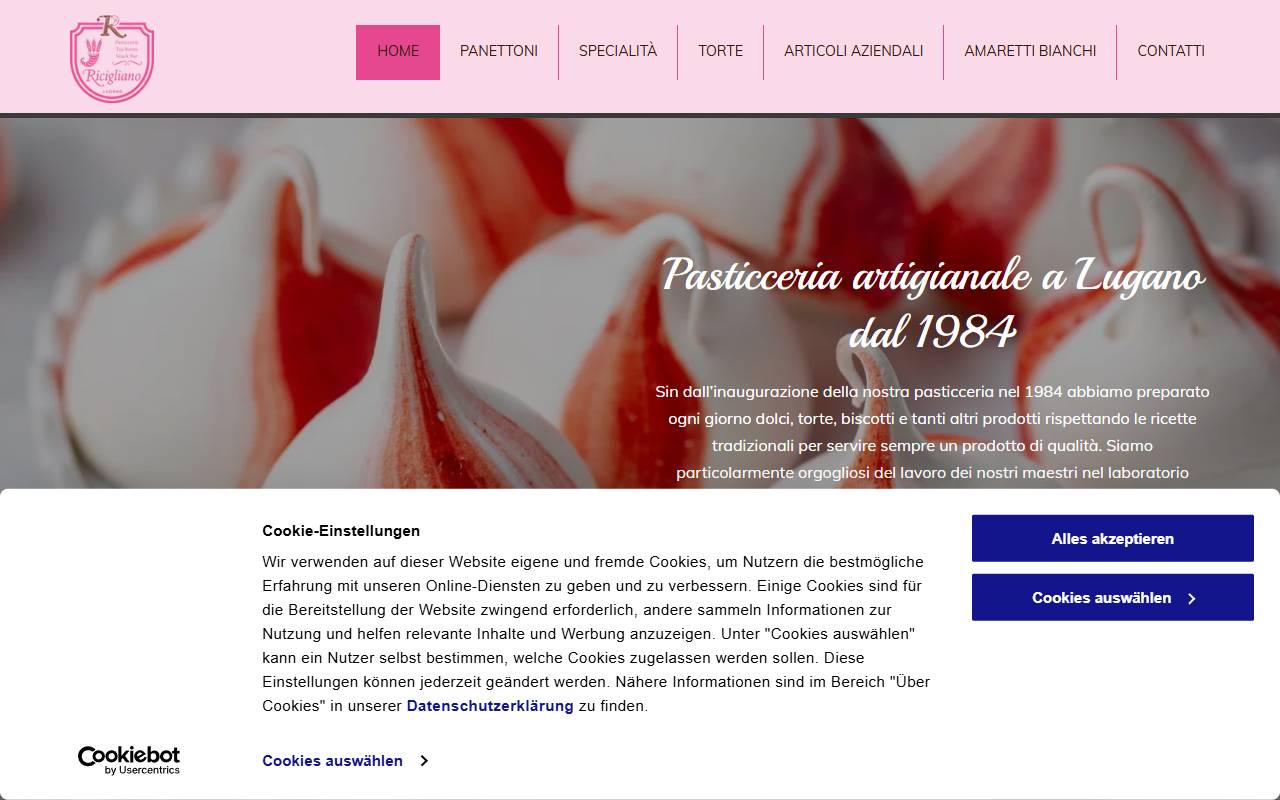 Anteprima del sito: Pasticceria Ricigliano SA