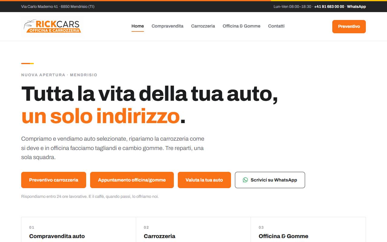 Anteprima del sito: RICKCars SA